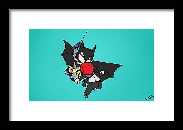 Batman Framed Print featuring the digital art Batman #5 by Maye Loeser