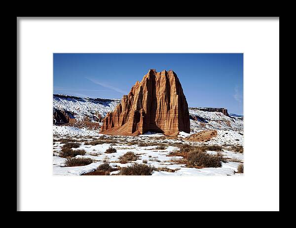 Capitol Reef National Park Framed Print featuring the photograph Capitol Reef National Park Temple of the sun #5 by Mark Smith