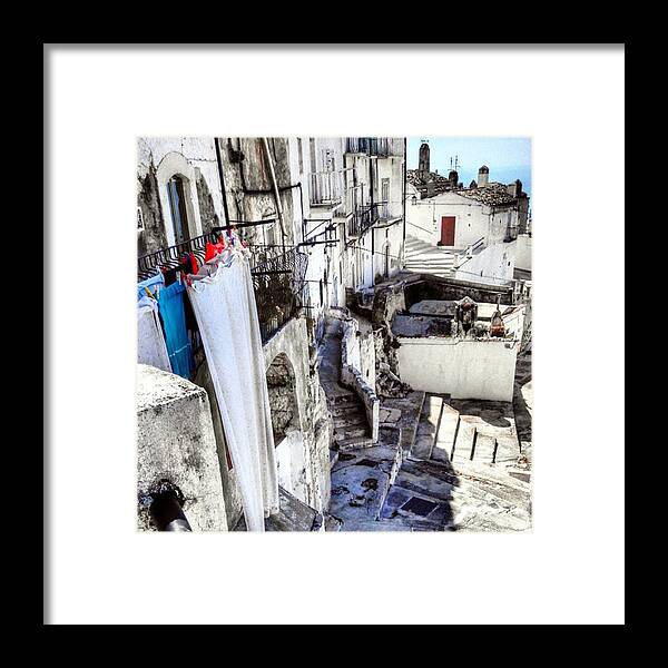 Urban Framed Print featuring the photograph #centrostorico #montesantangelo #5 by Michele Stuppiello