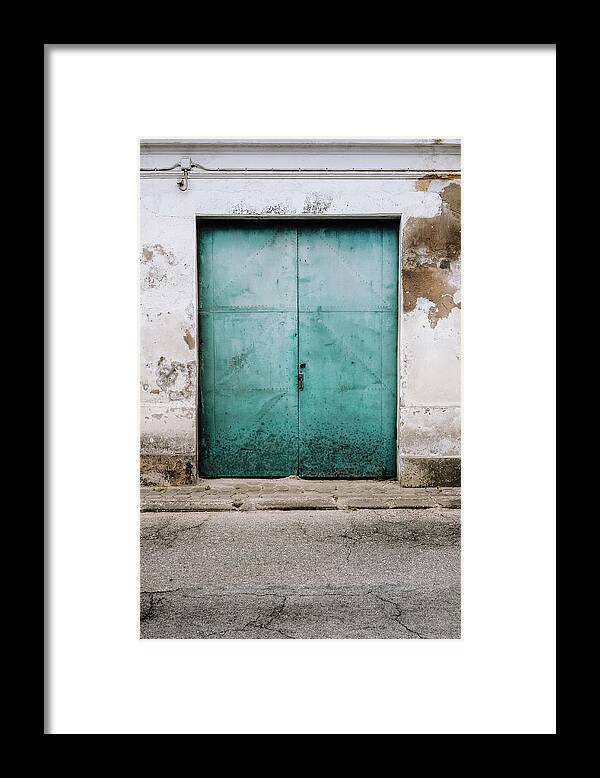 Old Town Framed Print featuring the photograph Door With No Number #5 by Marco Oliveira