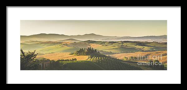 Agriculture Framed Print featuring the photograph Golden Tuscany #5 by JR Photography