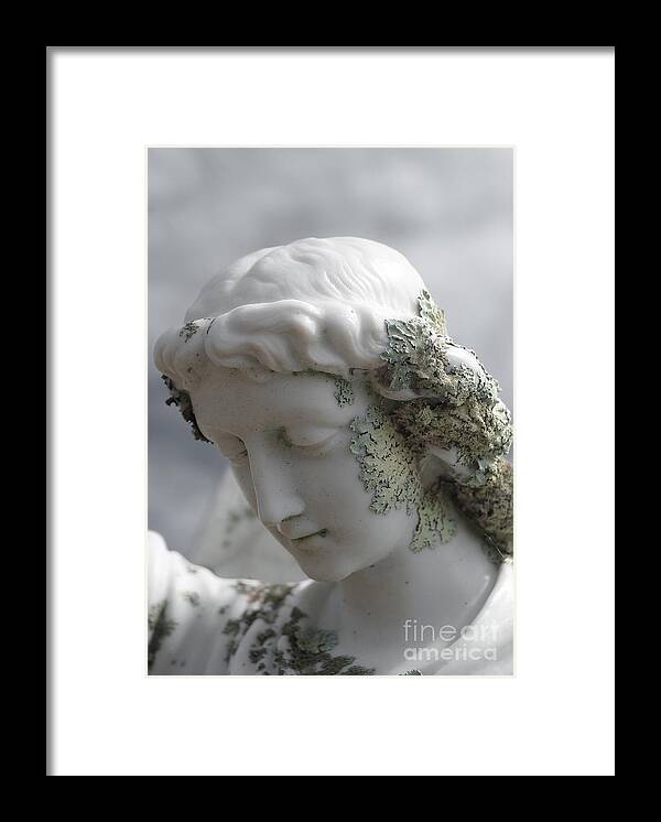Angel Framed Print featuring the sculpture Grieving Angel #5 by Yurix Sardinelly