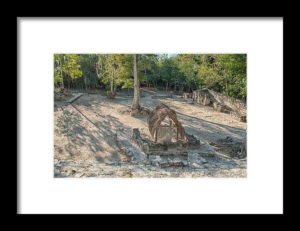 Mexico Quintana Roo Framed Print featuring the digital art Grupo Coba At the Coba Ruins #5 by Carol Ailles