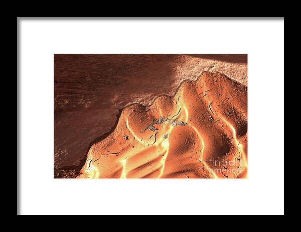 Light Framed Print featuring the photograph Light and Shadow in Mud #5 by Frank Carter