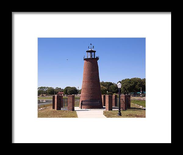 Lake Framed Print featuring the photograph Lighthouse on Lake Toho at Kissimmee in Florida #5 by Allan Hughes