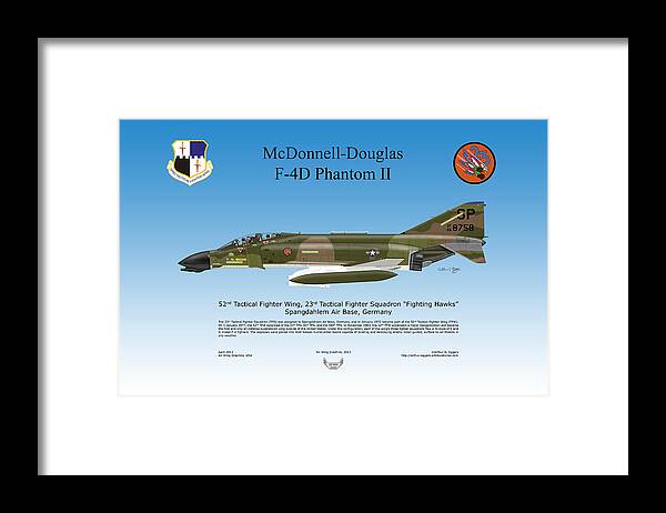 Mcdonnell Douglas Framed Print featuring the digital art McDonnell Douglas F-4D Phantom II #10 by Arthur Eggers