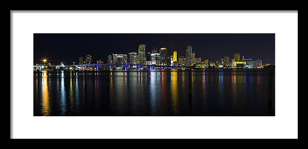 Architecture Framed Print featuring the photograph Miami Downtown Skyline by Raul Rodriguez