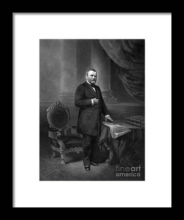History Framed Print featuring the photograph Ulysses S. Grant, 18th American #5 by Photo Researchers