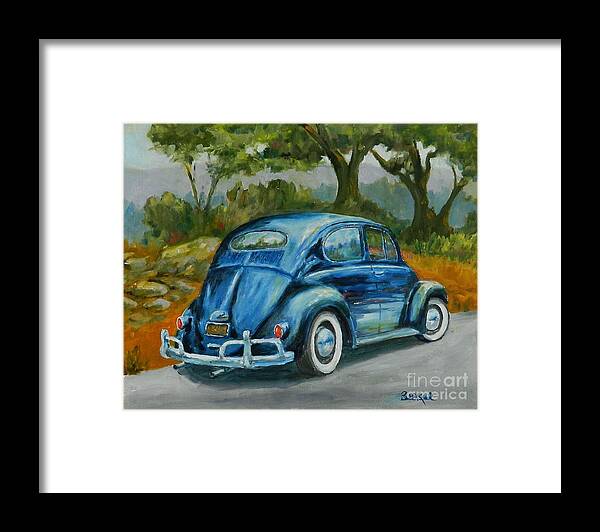 Auto Framed Print featuring the painting 57 Vee Dub by William Reed