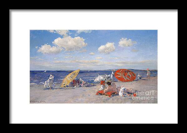 Chase Framed Print featuring the painting At the Seaside by William Merritt Chase