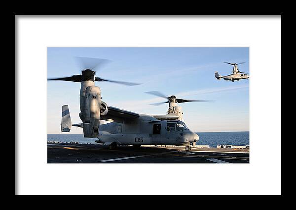 Bell Boeing V-22 Osprey Framed Print featuring the photograph Bell Boeing V-22 Osprey #6 by Mariel Mcmeeking