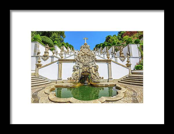 Braga Framed Print featuring the photograph Bom Jesus staircase #6 by Benny Marty