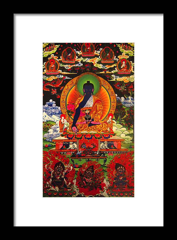 Buddhism Framed Print featuring the painting Buddhist Painting #3 by Steve Fields