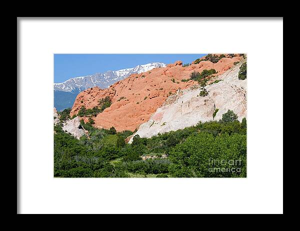 Pikes Peak Framed Print featuring the photograph Garden of the Gods and Pikes Peak #6 by Steven Krull