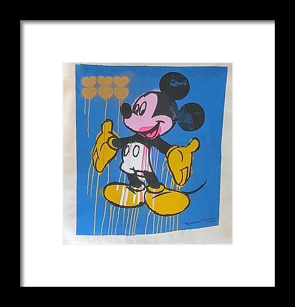 Mickey Mouse Framed Print featuring the photograph 6 Hearts Mickey Mouse  by Rob Hans