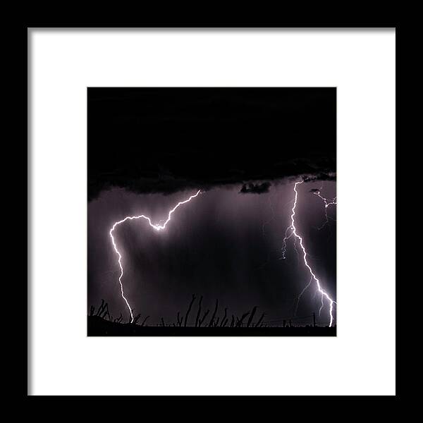 Lightning Framed Print featuring the photograph Lightning #23 by Mark Jackson