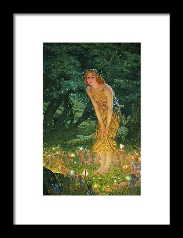 Edward Robert Hughes Framed Print featuring the painting Midsummer Eve #3 by Edward Robert Hughes