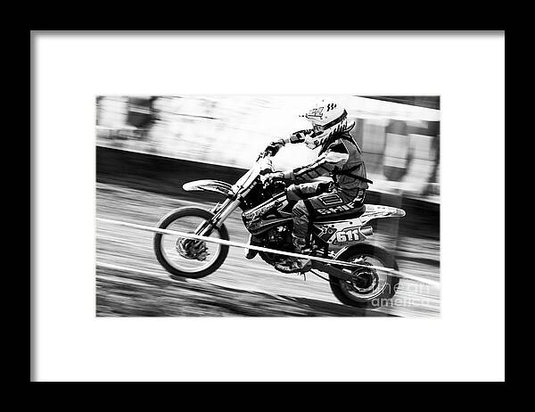 Bike Framed Print featuring the photograph Motocross #6 by Ang El