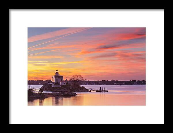 New England Framed Print featuring the photograph Pomham Sunset #6 by Bryan Bzdula