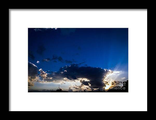 Nir Ben-yosef Xnir Sky And Cloud Israel Framed Print featuring the photograph Sky and cloud #6 by Nir Ben-Yosef