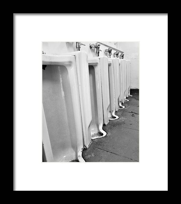 Art Framed Print featuring the photograph 6 Urinals by Rob Hans