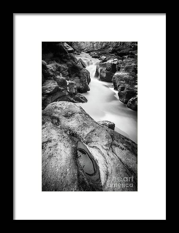 Abbey Framed Print featuring the photograph Waterfall on The River Wharfe by Mariusz Talarek