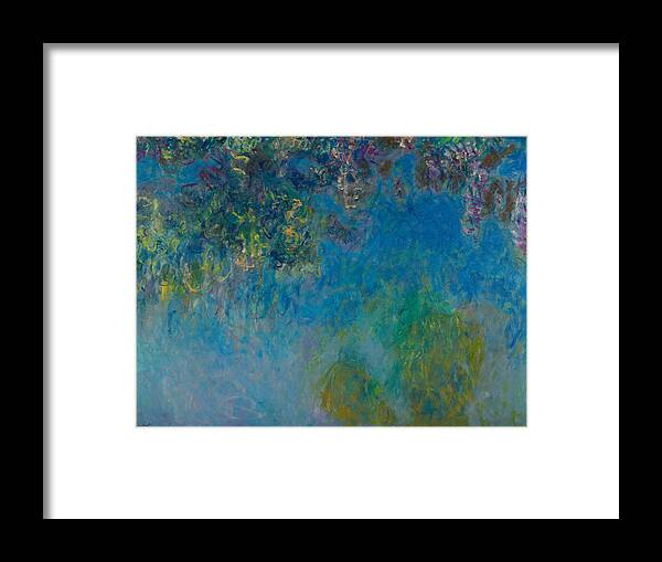 Claude Monet Framed Print featuring the painting Wisteria by Claude Monet