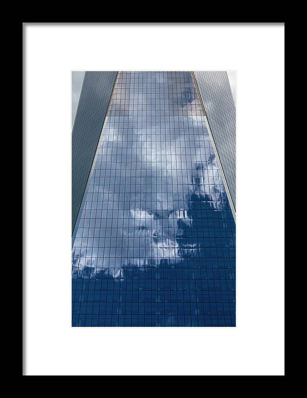 World Trade Center And Clouds Framed Print featuring the photograph World Trade Center #6 by Robert Ullmann