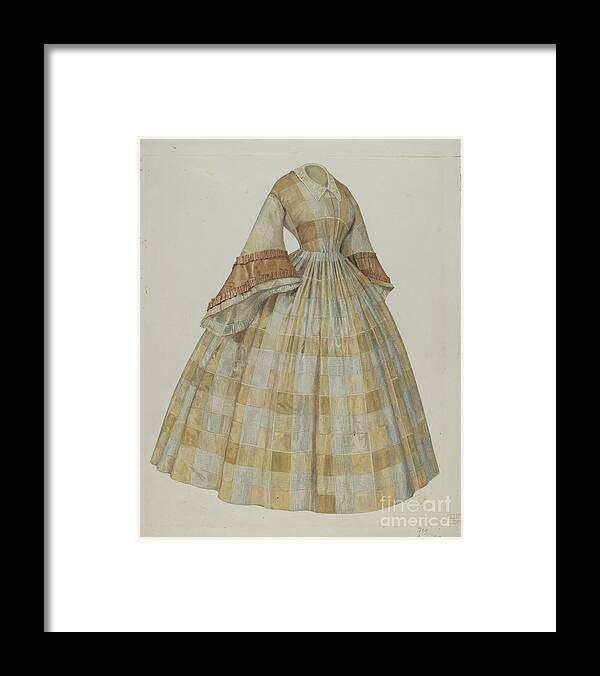  Framed Print featuring the drawing Dress #7 by Julie C. Brush