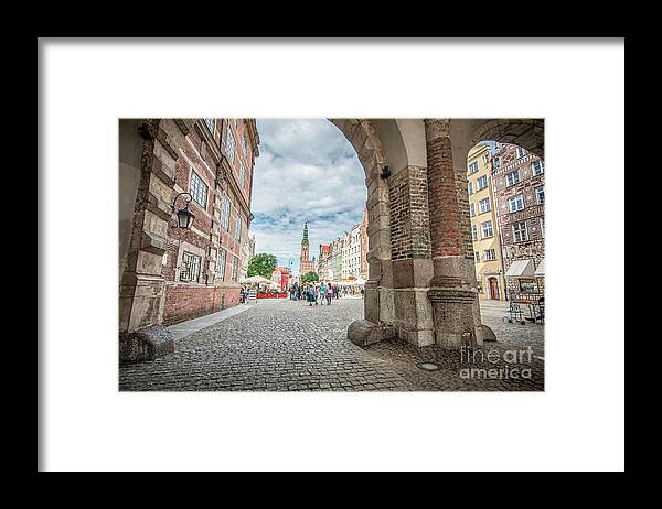 City Framed Print featuring the photograph Green Gate, Long Market Street, Gdansk, Poland by Mariusz Talarek