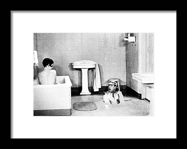 -bathing & Bathrooms Framed Print featuring the photograph Silent Still - Bathing #13 by Granger