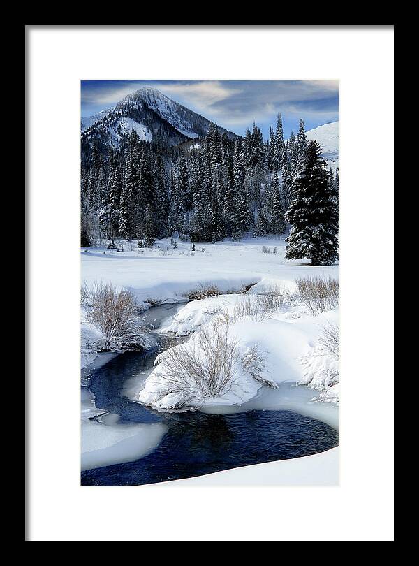 Wasatch Mountains Framed Print featuring the photograph Wasatch Mountains in Winter #7 by Douglas Pulsipher