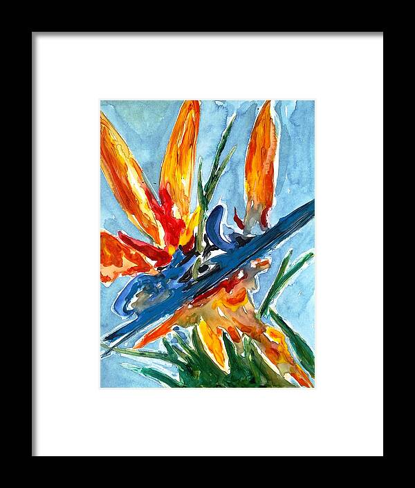 Abstract Flowers Framed Print featuring the painting Divine Flowers #76 by Baljit Chadha