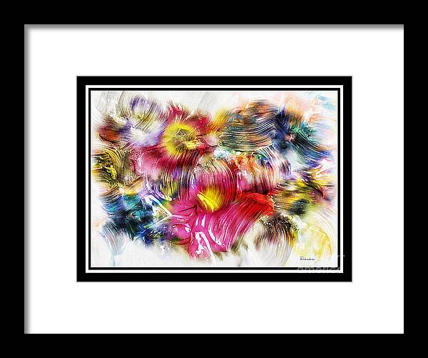 Abstract Framed Print featuring the painting 7d Abstract Expressionism Digital Painting by Ricardos Creations