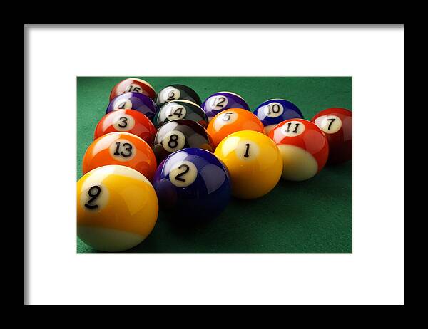 Eight Framed Print featuring the photograph 8 Ball Rack by David G Paul