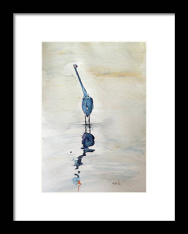 Bird Framed Print featuring the painting Bird #8 by Kovacs Anna Brigitta