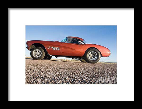 Hot Rod Framed Print featuring the digital art Hot Rod #8 by Super Lovely
