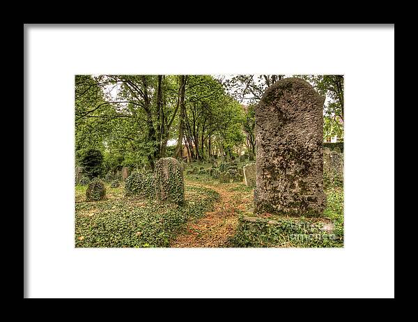 Czech Framed Print featuring the photograph Old Jewish Cemetery #8 by Michal Boubin