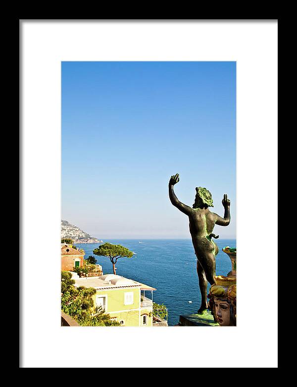 Architecture Framed Print featuring the photograph Positano view, Amalfi Coast, Italy #8 by Paolo Modena
