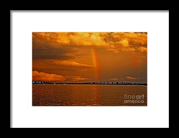 Rainbow. Beach Framed Print featuring the photograph 8- Rainbeams In Paradise by Joseph Keane