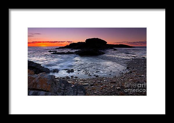 Second Valley Sunset South Australia Coast Coastal Seascape Fleurieu Peninsula Rocky Shoreline Framed Print featuring the photograph Second Valley Sunset #8 by Bill Robinson