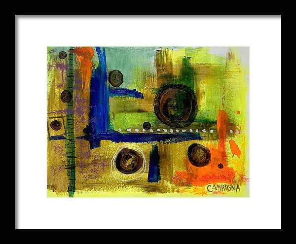Acrylic Framed Print featuring the mixed media Untitled #8 by Teddy Campagna