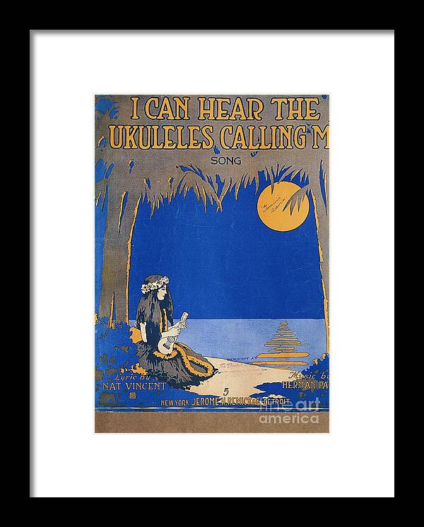 1916 Framed Print featuring the painting Vintage Hawaiian Art #8 by Hawaiian Legacy Archive - Printscapes