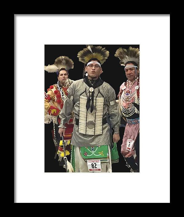 Native Americans Framed Print featuring the photograph 82 by Audrey Robillard