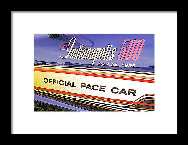 1998 Framed Print featuring the digital art 82nd Indy 500 Pace Car by Darrell Foster