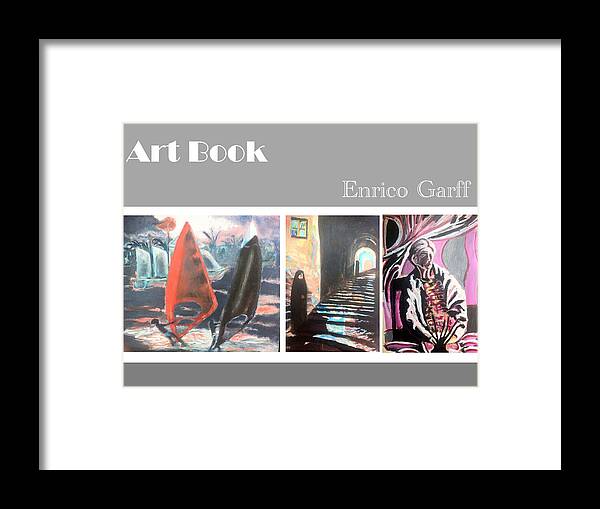 Windurfers Framed Print featuring the painting Art Book by Enrico Garff
