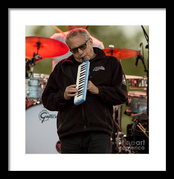Steely Dan Framed Print featuring the photograph Donald Fagen with Steely Dan #8 by David Oppenheimer