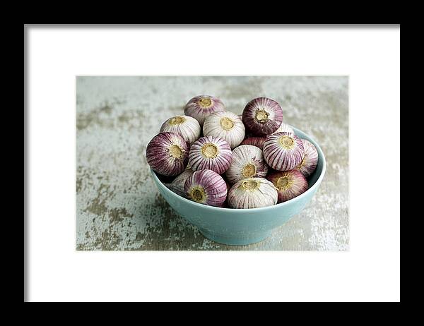 Garlic Framed Print featuring the photograph Garlic #9 by Nailia Schwarz