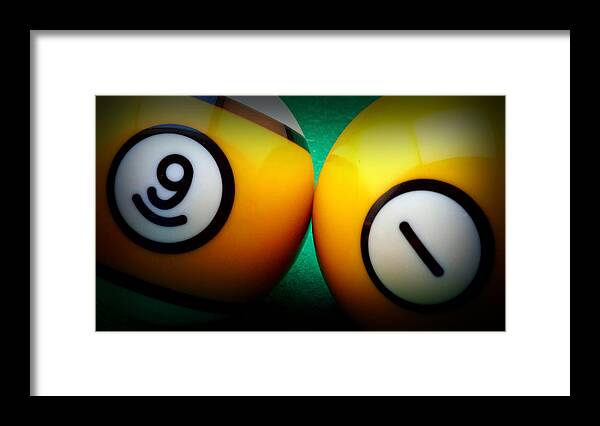 Nine Framed Print featuring the photograph 91 Billiards Vignette by David G Paul