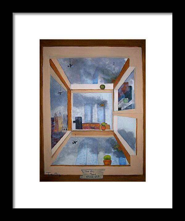 Painting Framed Print featuring the painting 911 by Patrick Trotter